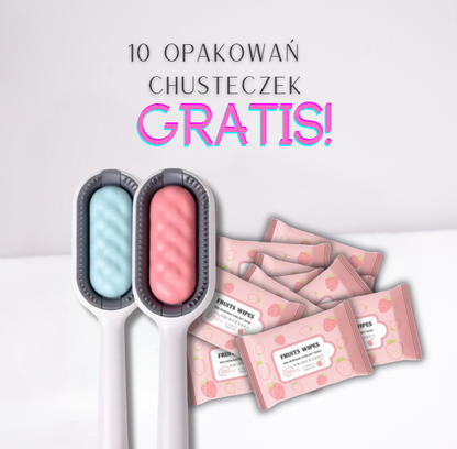 NAWILŻANY GRZEBIEŃ DLA KOTÓW